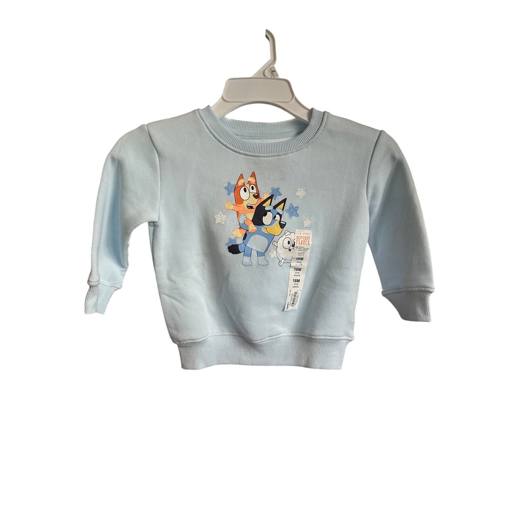 Jumping Beans Bluey Bingo Muffin Infant Girls Softest Fleece Pullover Sweatshirt